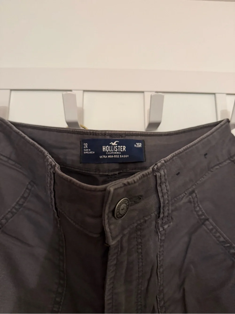 Hollister Charcoal High-Rise Baggy Pants